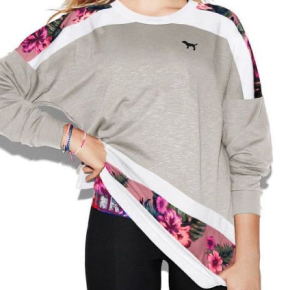 Victoria secret Pink - floral crew pullover